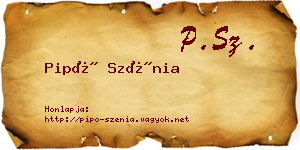 Pipó Szénia névjegykártya